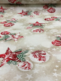 gömb-csillag karácsonyi loneta vászon