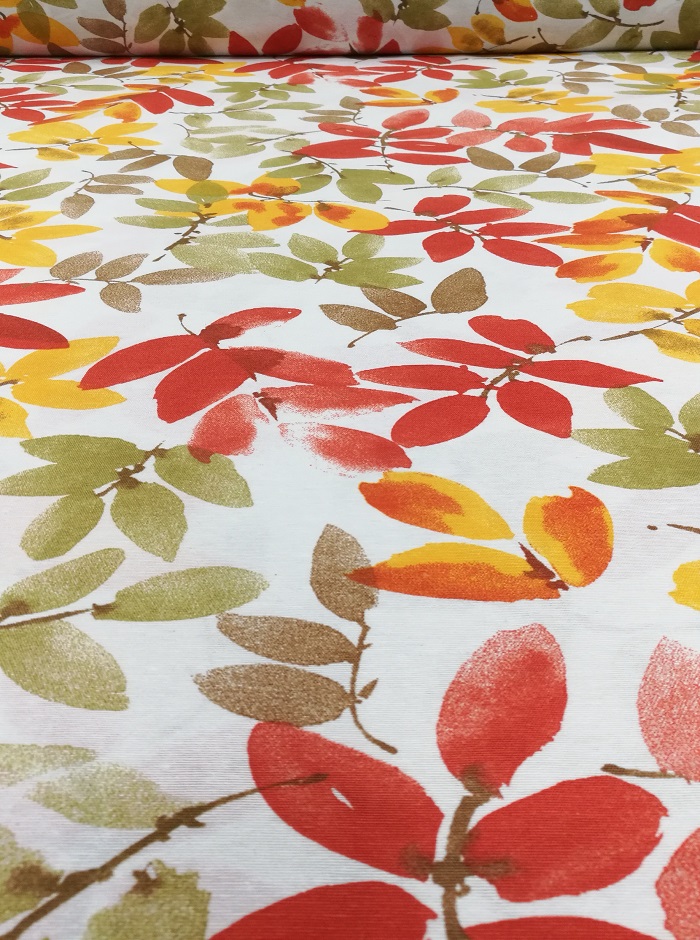 Dekorvászon - őszi leveles loneta vászon