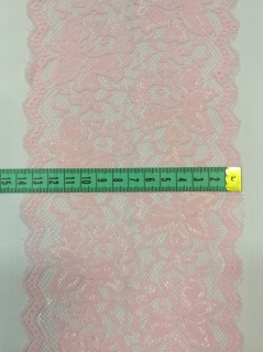 14 cm-es elasztikus csipke rózsaszín